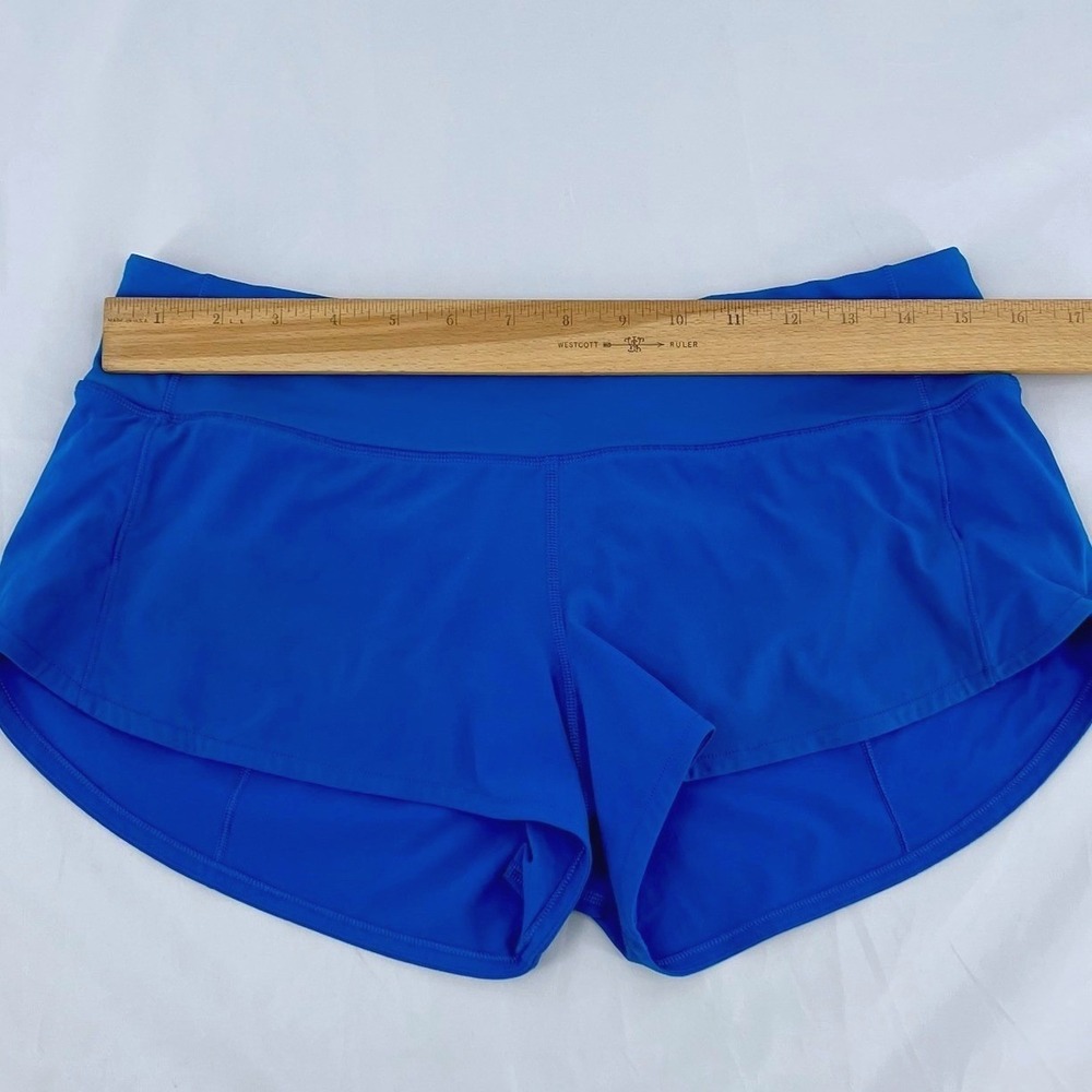 Lululemon Speed Up Low Rise Shorts Womens 6 Bright Blue 2.5" Lined - Picture 5 of 7